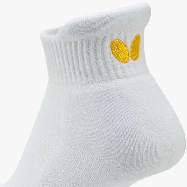 Butterfly ES Socks - White - Heel - Close-Up